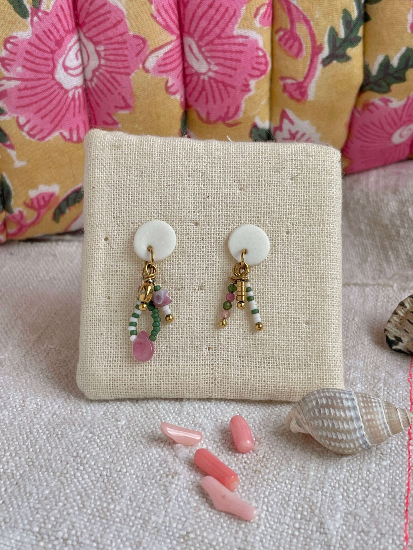 Boucles d'oreille "Jardin de Réville"