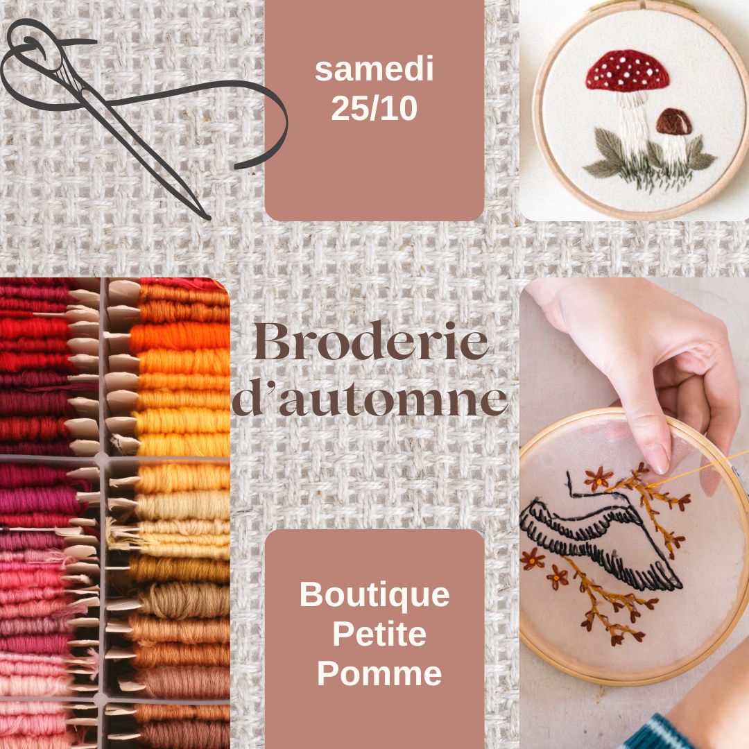 25 octobre - 14h à 16h / Atelier broderie d'automne