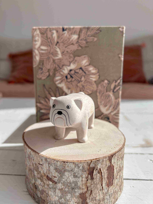 Bulldog - animal en bois