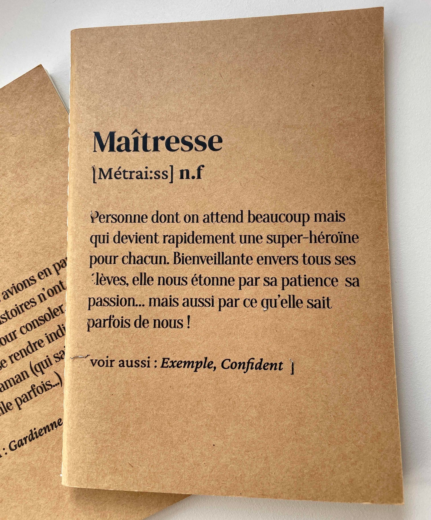 Carnet maîtresse