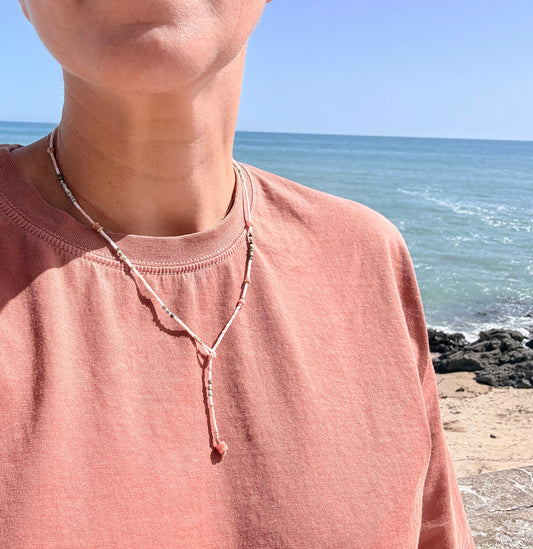 Collier long porté inspiré de l'archipel de Chausey, bijou fait main By Petite Pomme