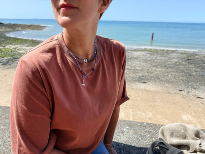 Ensemble bijoux portés Plat gousset, collection Granville fait main