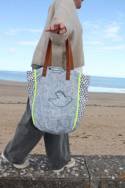 Sac "Liberté" – lin marine & Liberty