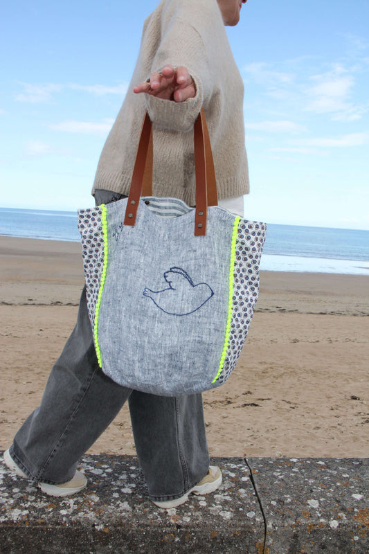 Sac "Liberté" – lin marine & Liberty