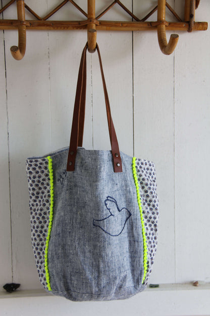 Sac "Liberté" – lin marine & Liberty