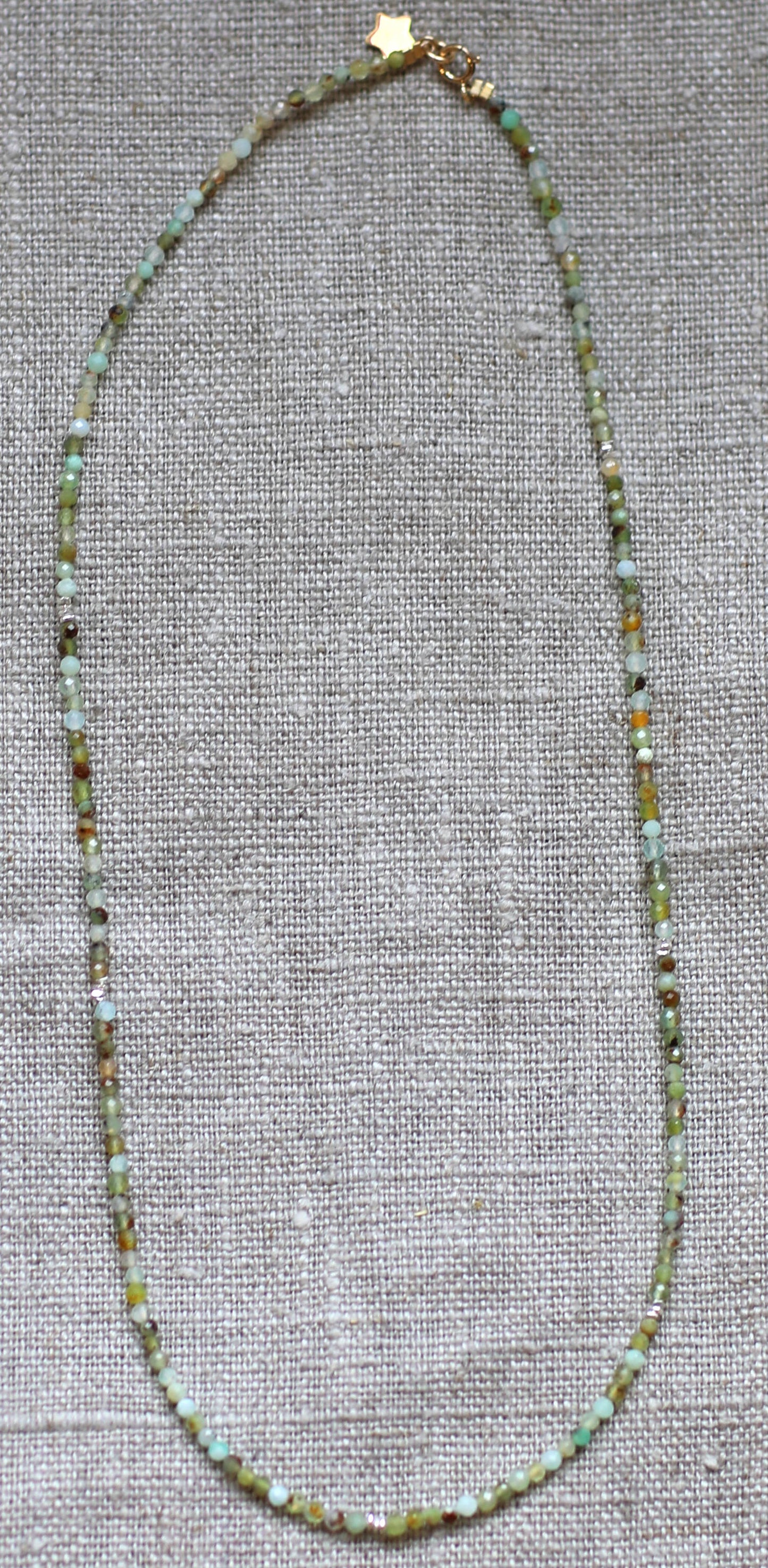 Collier pierre chrysoprase